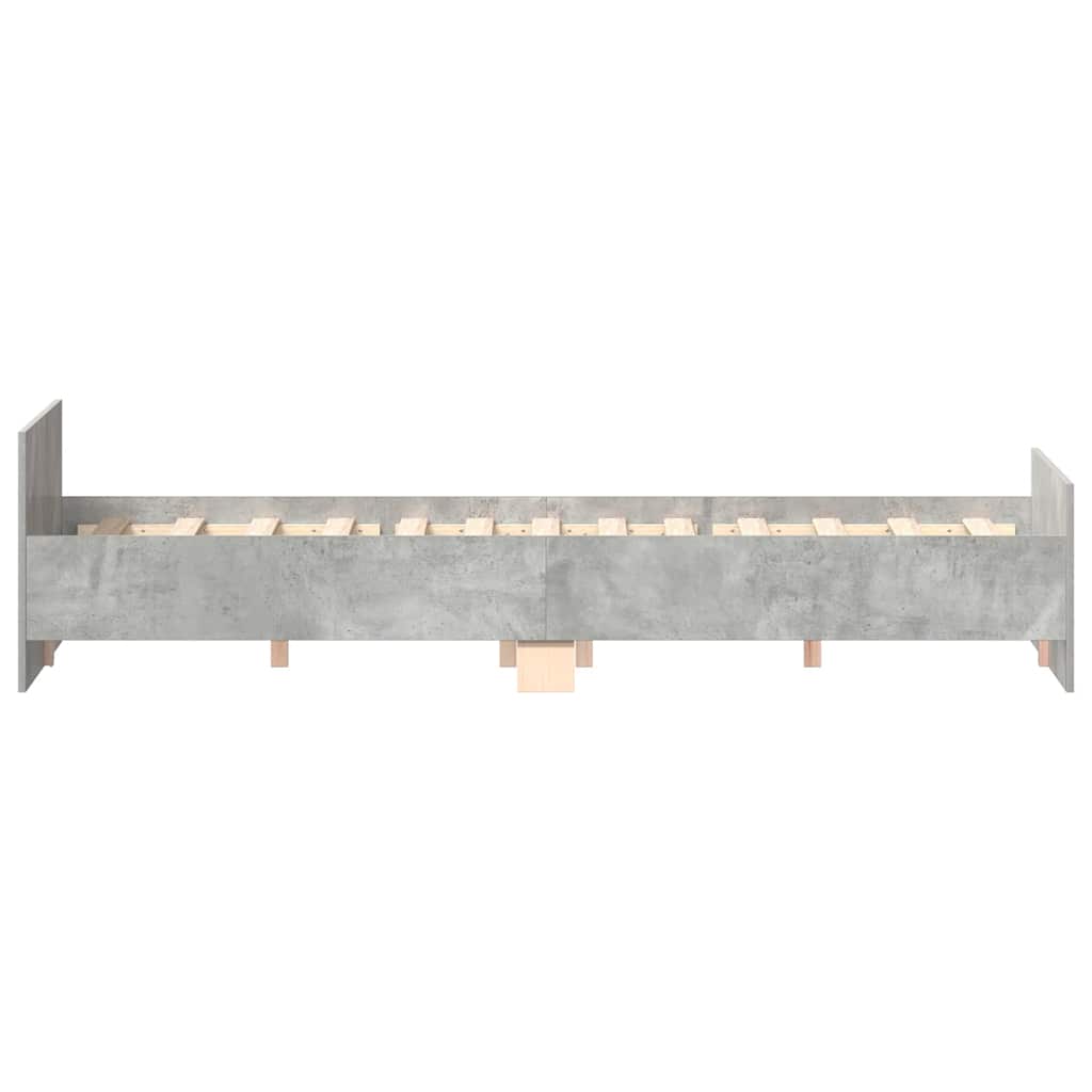 Bed Frame without Mattress Concrete Grey 150x200 cm King Size