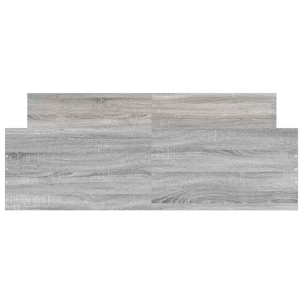Bed Frame without Mattress Grey Sonoma 150x200 cm King Size