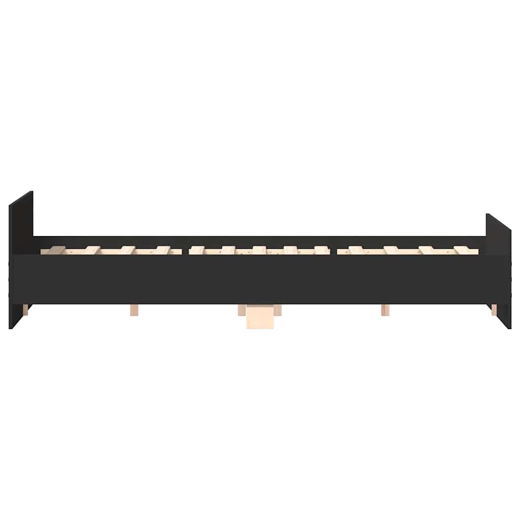 Bed Frame without Mattress Black 160x200 cm