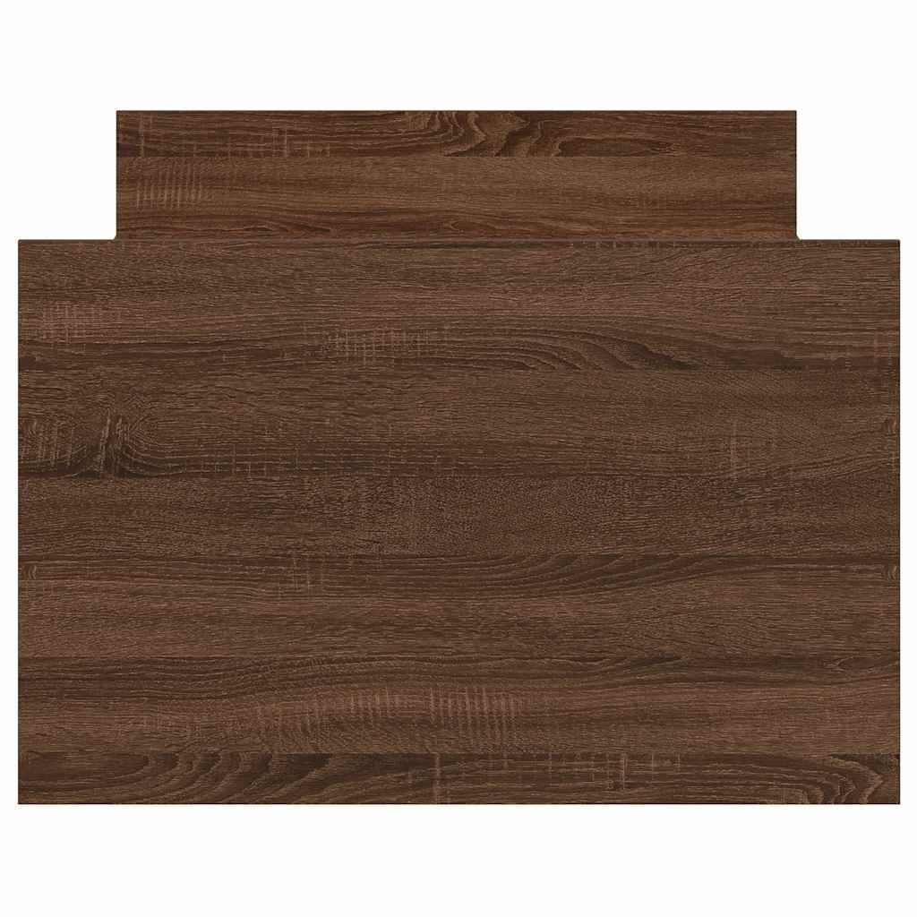 Bed Frame without Mattress Brown Oak 75x190 cm Small Single