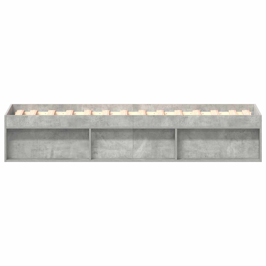 Bed Frame without Mattress Concrete Grey 90x200 cm