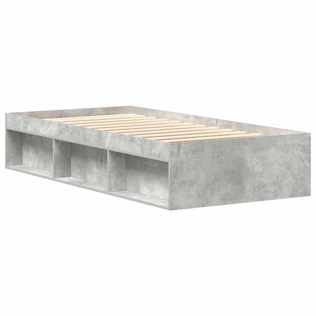 Bed Frame without Mattress Concrete Grey 90x200 cm