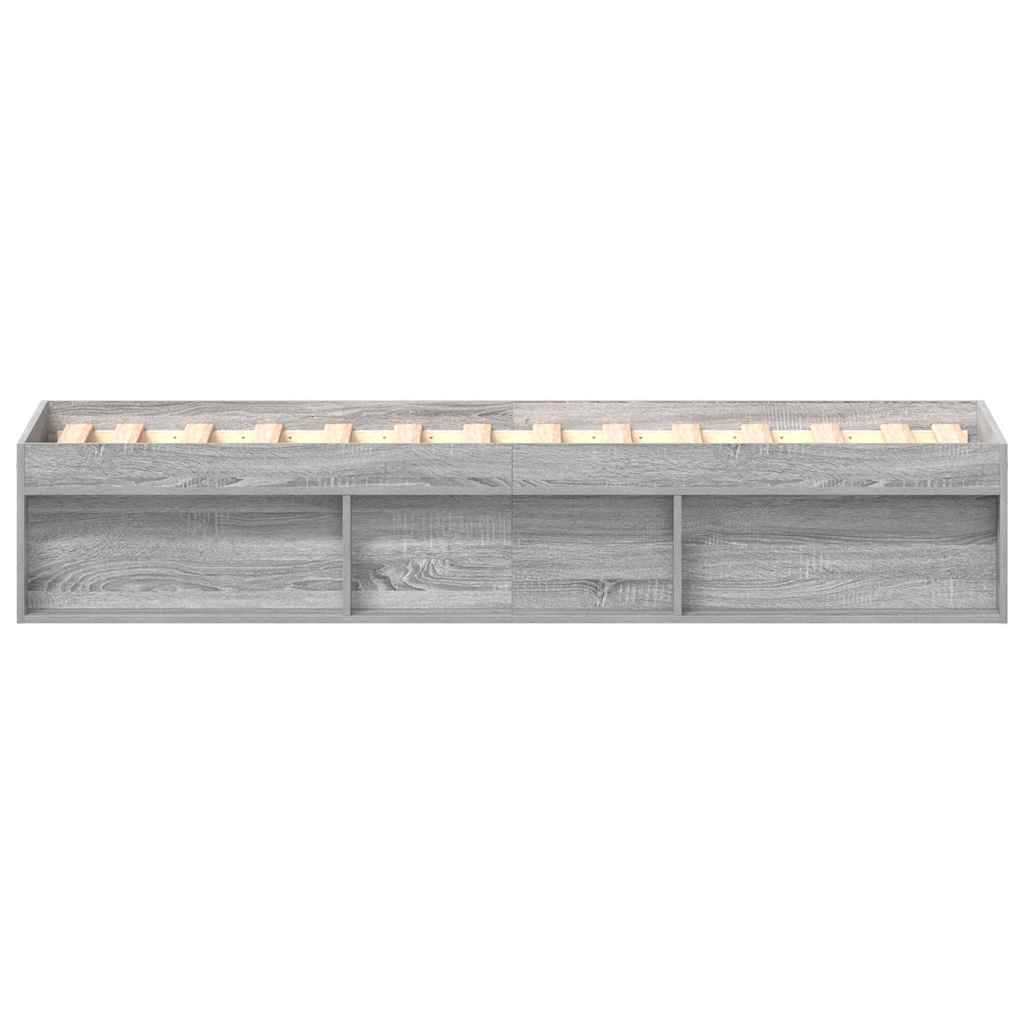 Bed Frame without Mattress Grey Sonoma 90x200 cm