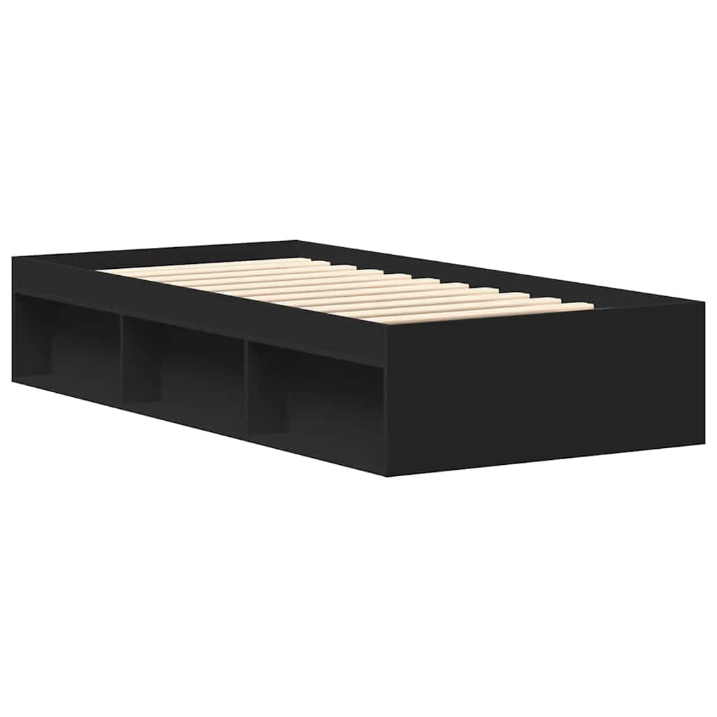 Bed Frame without Mattress Black 90x190 cm Single