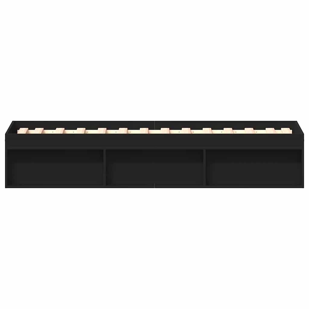 Bed Frame without Mattress Black 90x190 cm Single