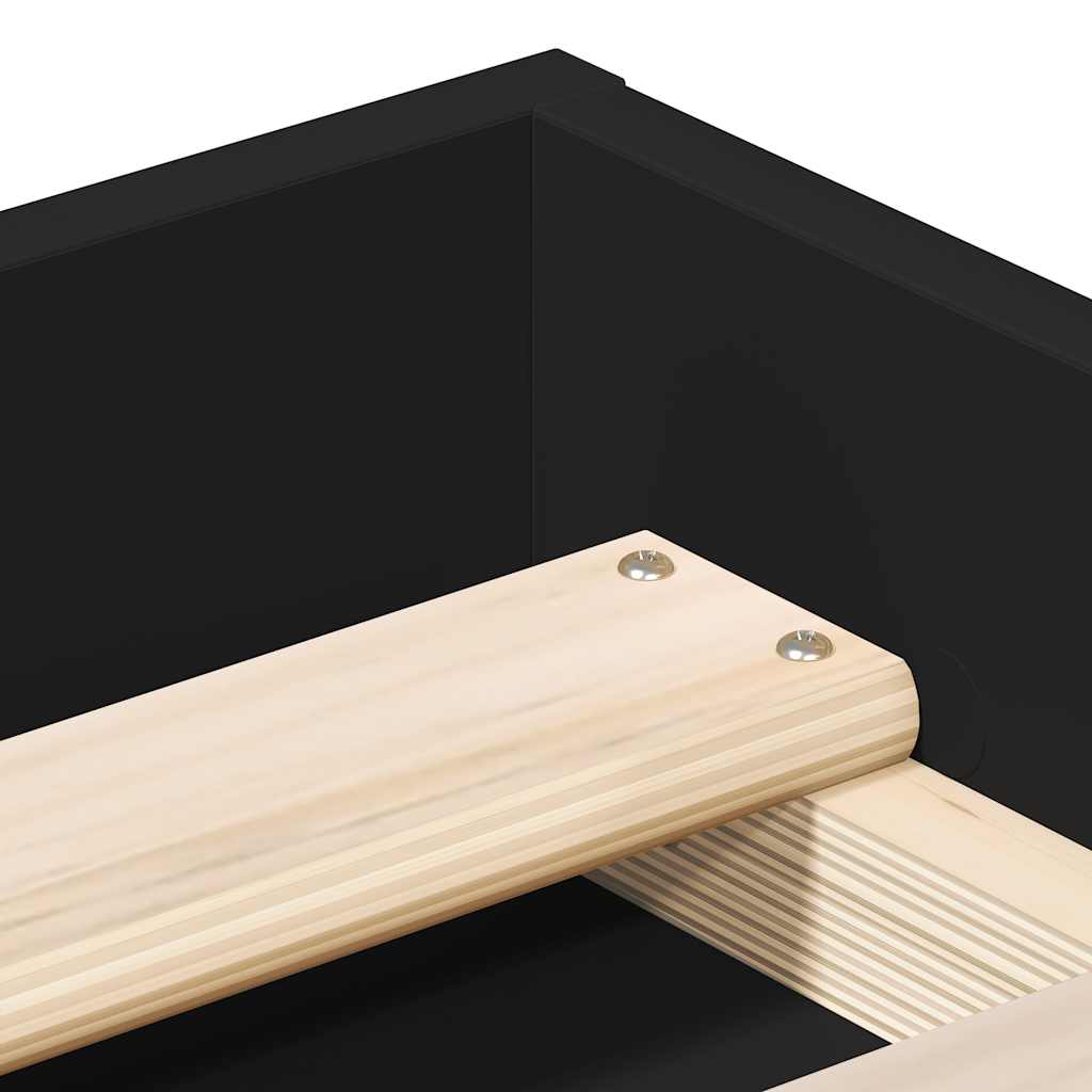 Bed Frame without Mattress Black 90x190 cm Single