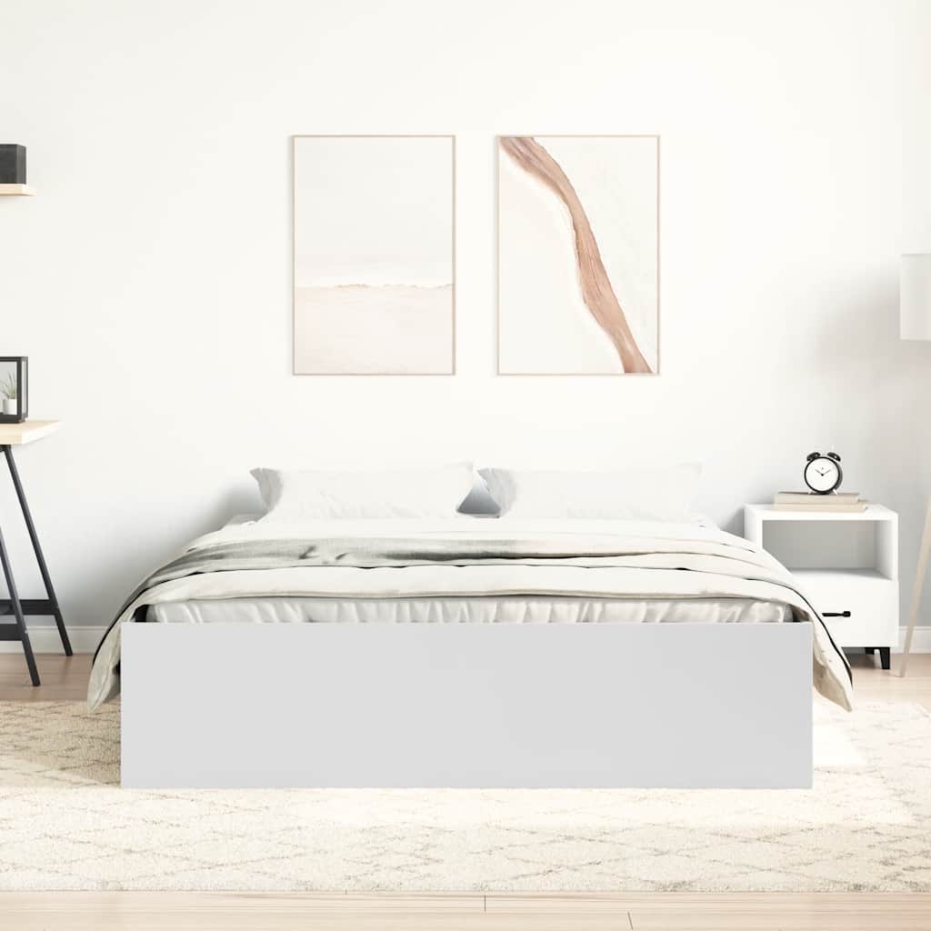 Bed Frame without Mattress White 120x200 cm