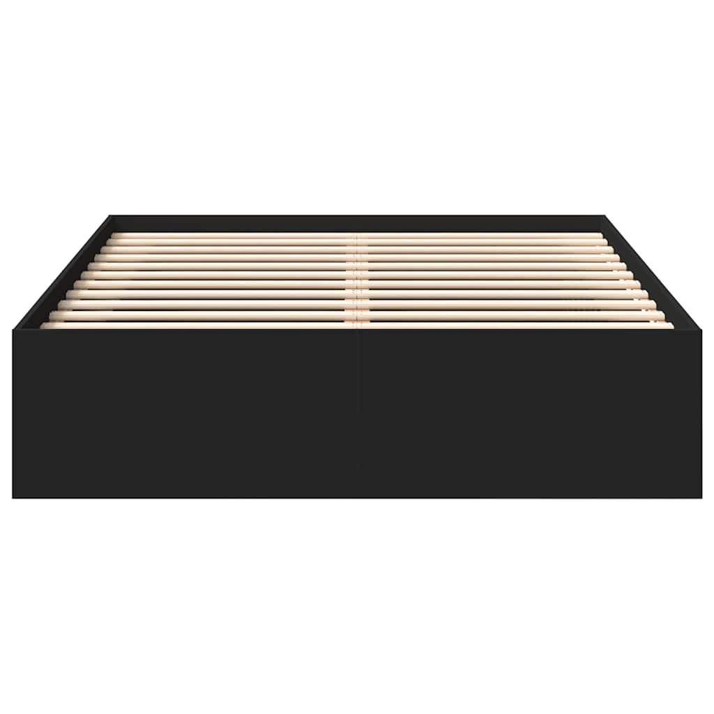 Bed Frame without Mattress Black 120x200 cm