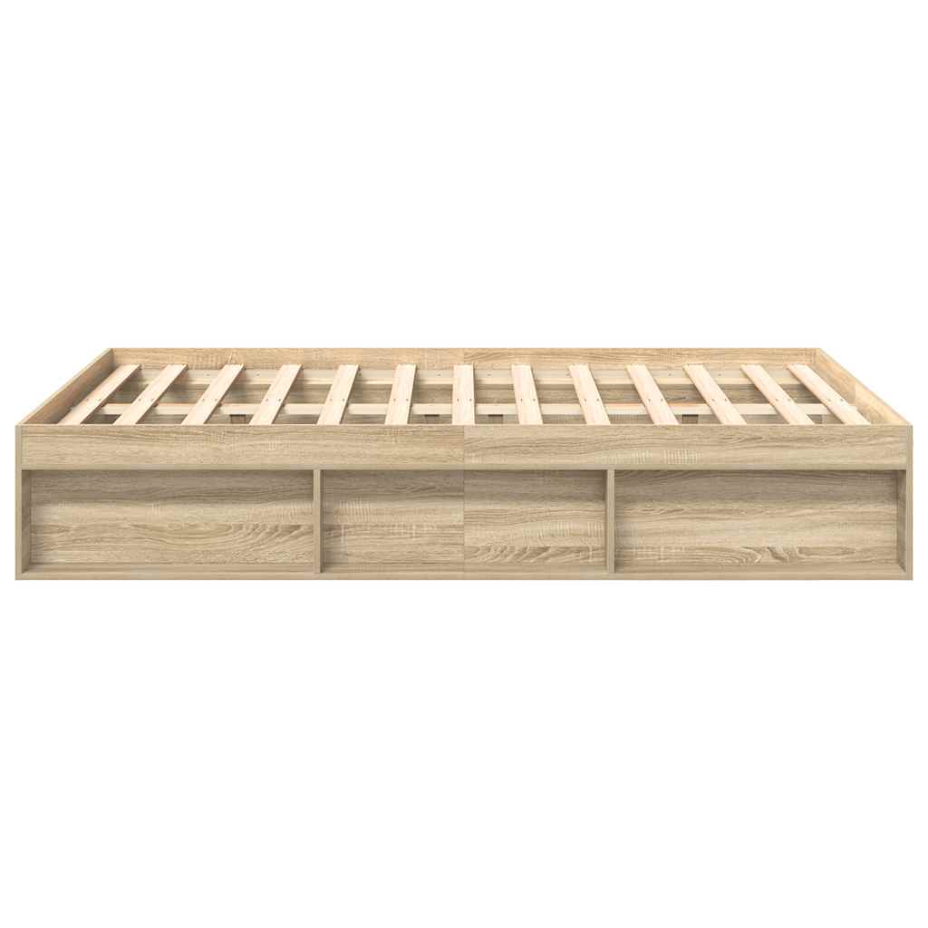 Bed Frame without Mattress Sonoma Oak 150x200 cm King Size King Size