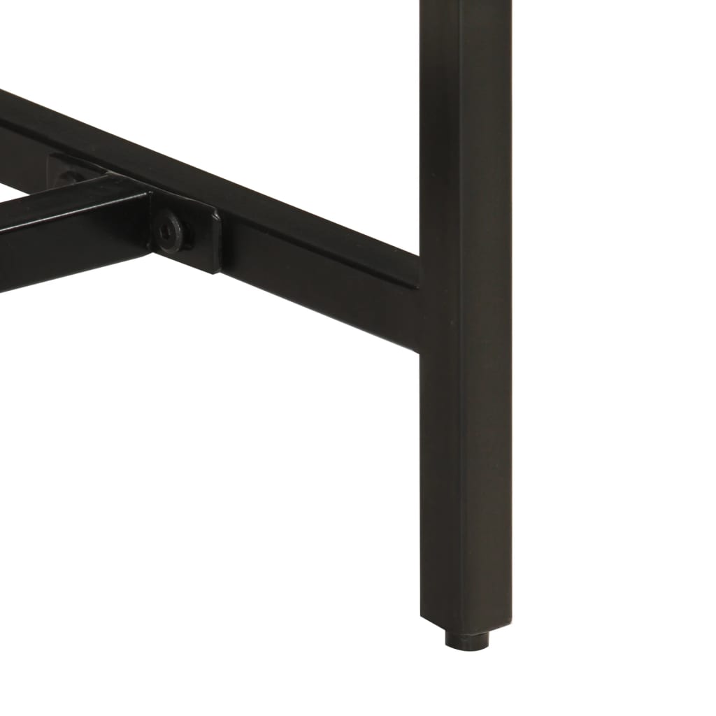 Console Table 110x30x75 cm Solid Rough Mango Wood and Iron