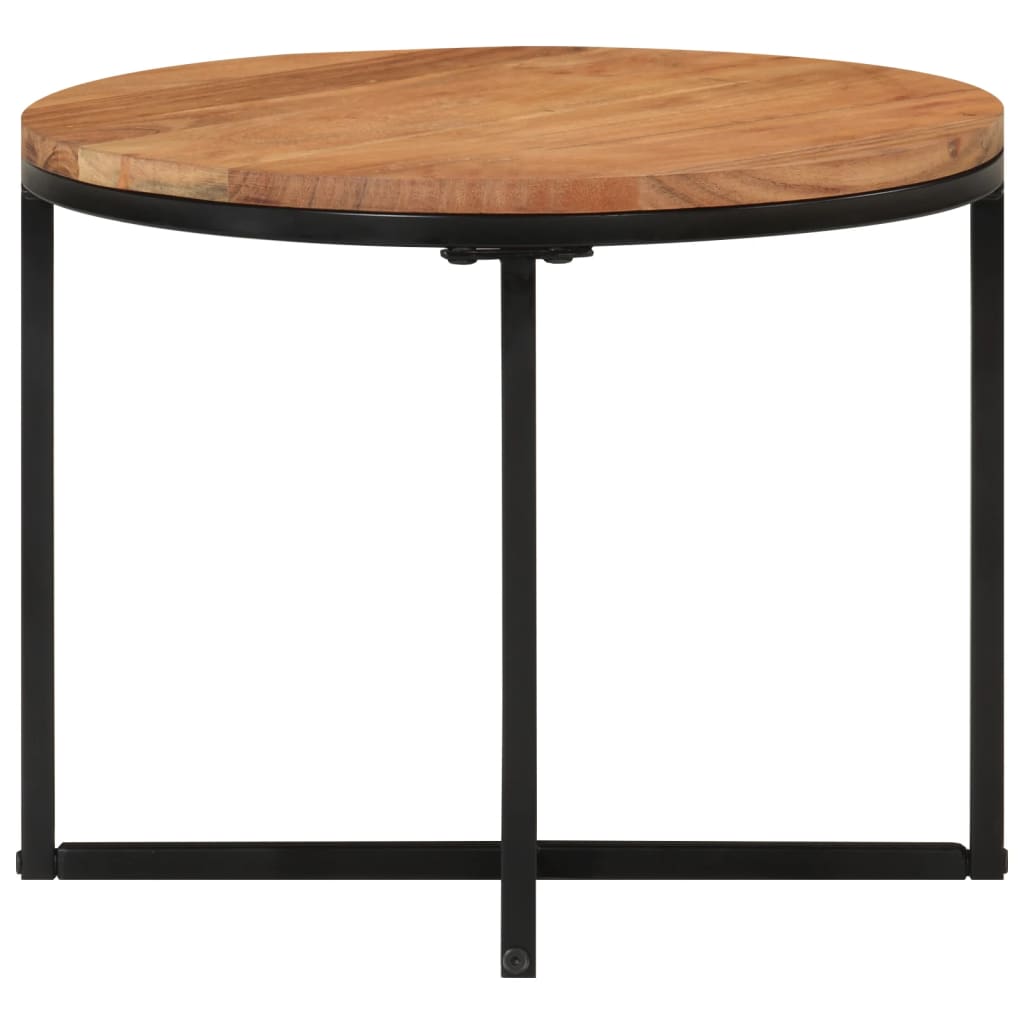 Coffee Table 45x45x35 cm Solid Wood Acacia and Iron