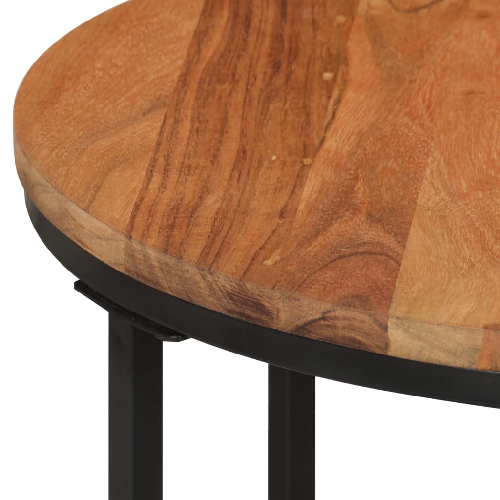 Coffee Table 45x45x35 cm Solid Wood Acacia and Iron
