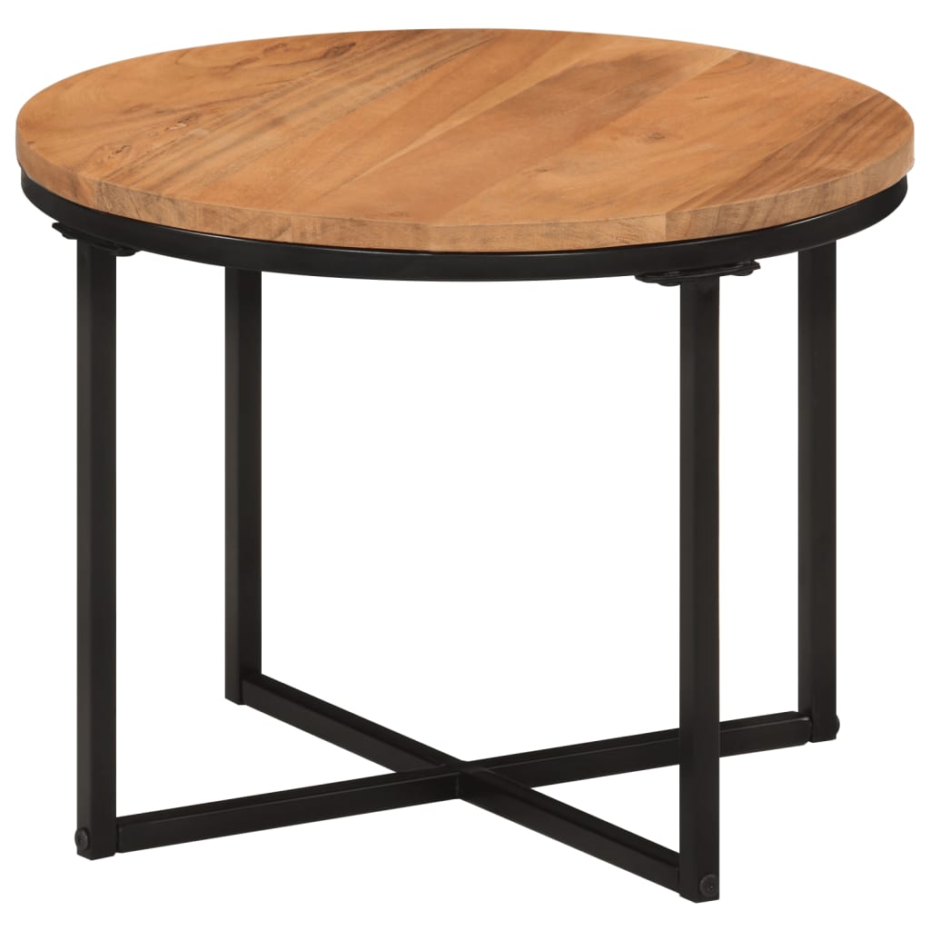 Coffee Table 45x45x35 cm Solid Wood Acacia and Iron