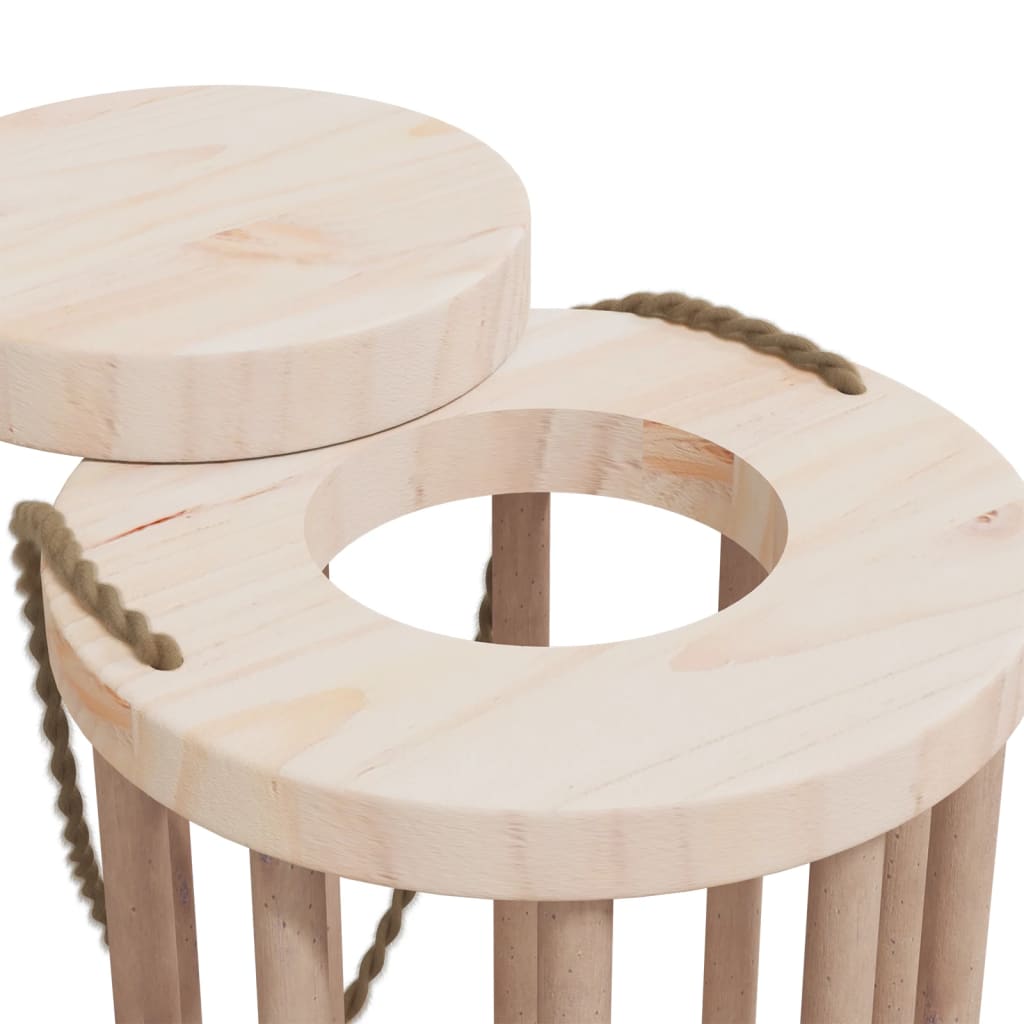 Rabbit Hay Feeder Ø15x25.5 cm Solid Wood Fir
