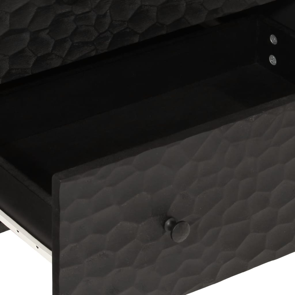 Side Cabinets 3 pcs Black 60x33x75 cm Solid Wood Mango