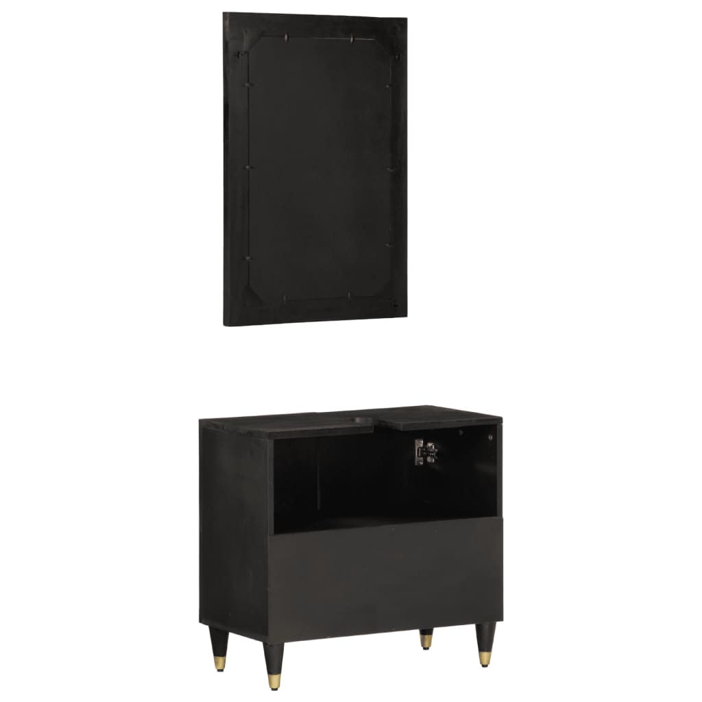 2 Piece Bathroom Furniture Set Solid Wood Mango