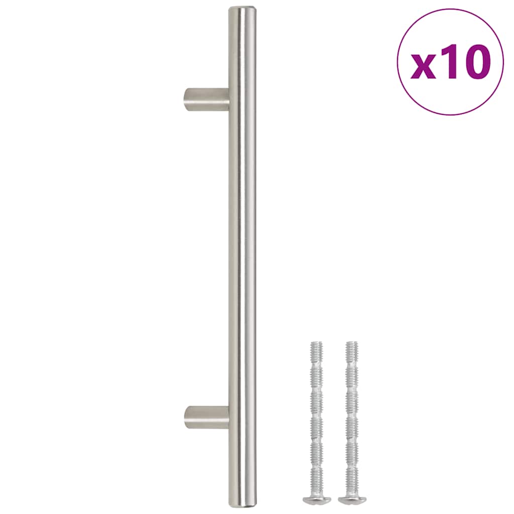 Cabinet Handles 10 pcs Silver 160 mm Stainless Steel