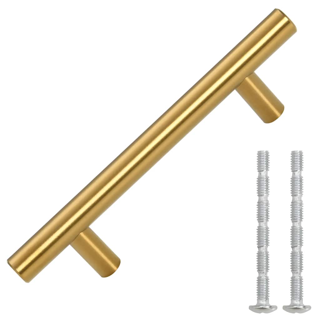 Cabinet Handles 10 pcs Gold 64 mm Stainless Steel