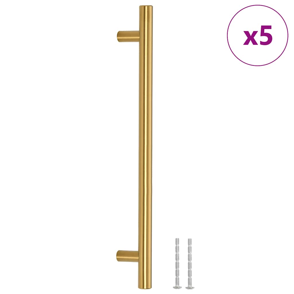 Cabinet Handles 5 pcs Gold 192 mm Stainless Steel