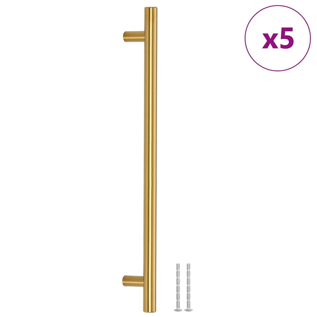 Cabinet Handles 5 pcs Gold 224 mm Stainless Steel