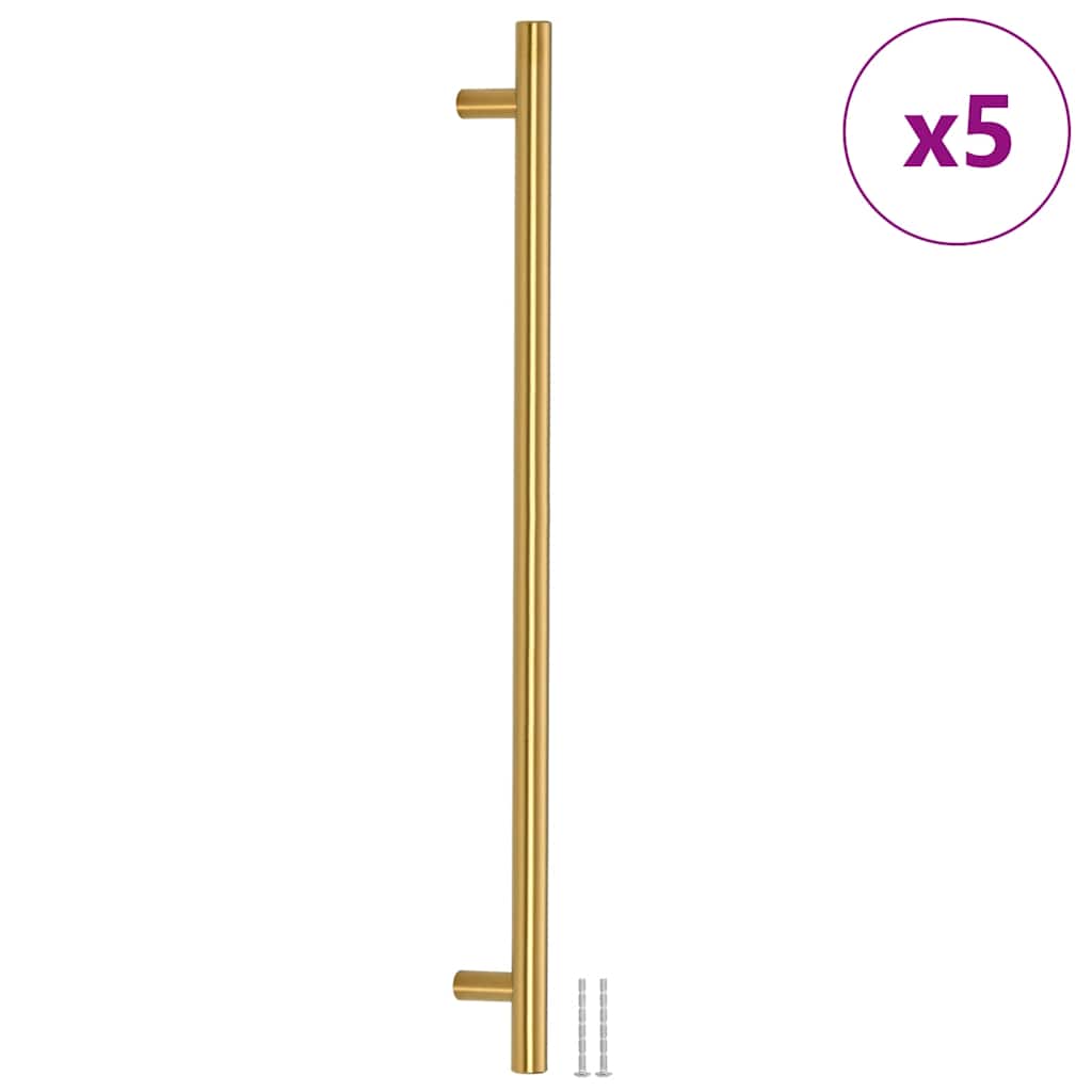Cabinet Handles 5 pcs Gold 480 mm Stainless Steel