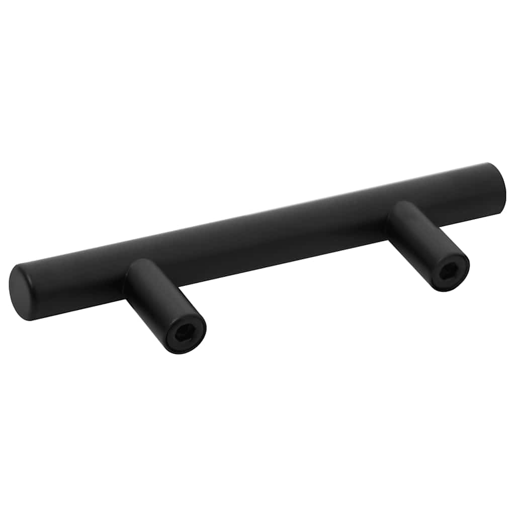 Cabinet Handles 10 pcs Black 64 mm Stainless Steel