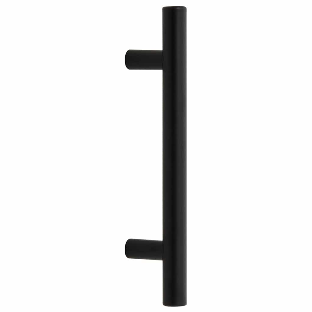 Cabinet Handles 10 pcs Black 96 mm Stainless Steel
