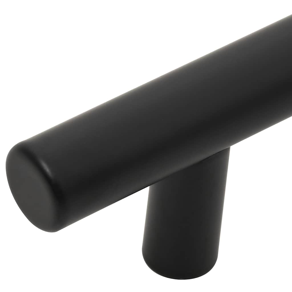 Cabinet Handles 10 pcs Black 96 mm Stainless Steel