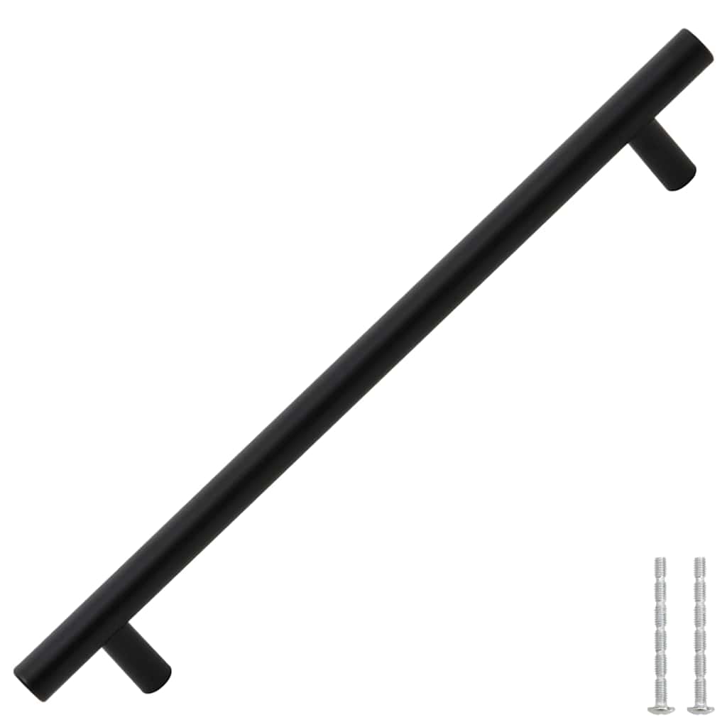 Cabinet Handles 5 pcs Black 192 mm Stainless Steel