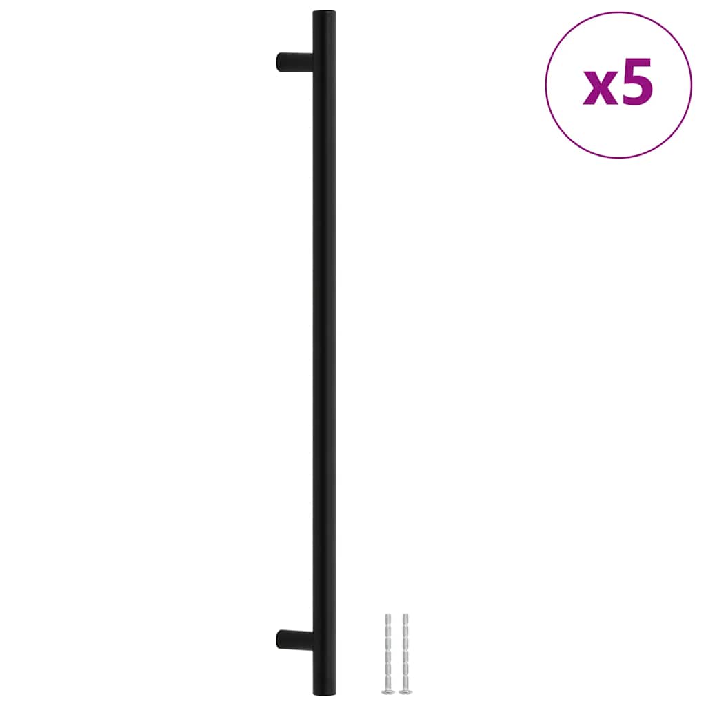 Cabinet Handles 5 pcs Black 480 mm Stainless Steel