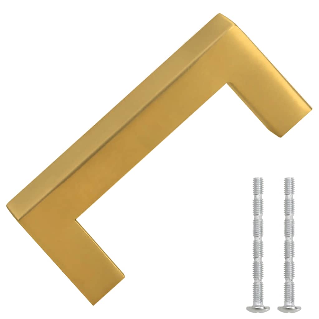 Cabinet Handles 10 pcs Gold 64 mm Stainless Steel