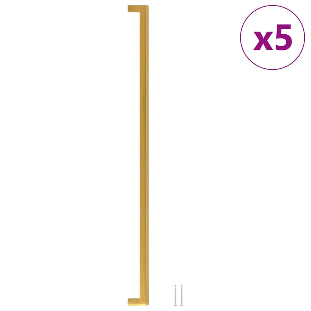 Cabinet Handles 5 pcs Gold 480 mm Stainless Steel