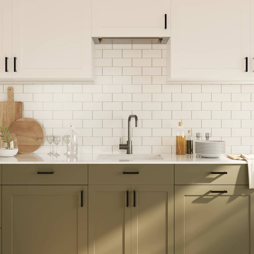 Cabinet Handles 10 pcs Black 96 mm Stainless Steel