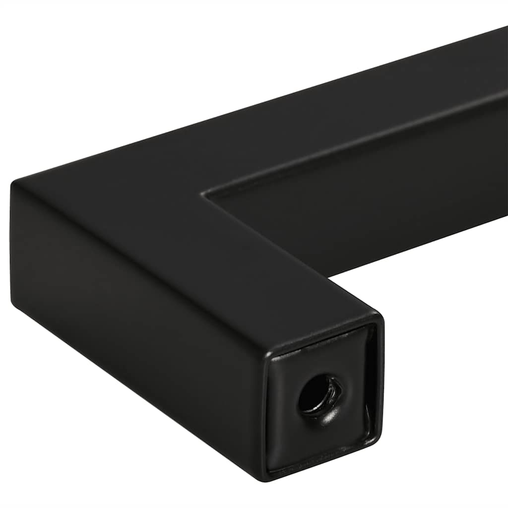 Cabinet Handles 10 pcs Black 96 mm Stainless Steel