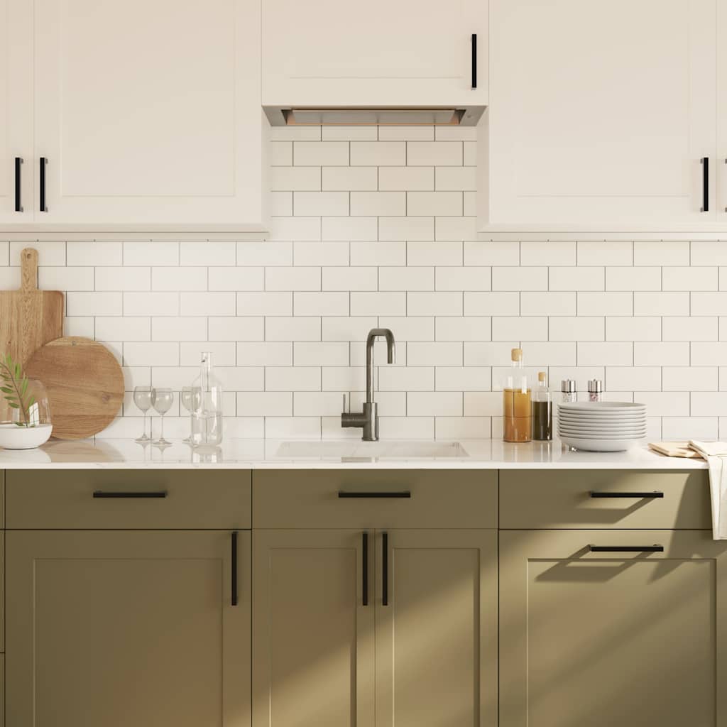 Cabinet Handles 10 pcs Black 128 mm Stainless Steel
