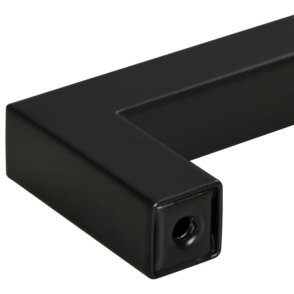 Cabinet Handles 10 pcs Black 128 mm Stainless Steel