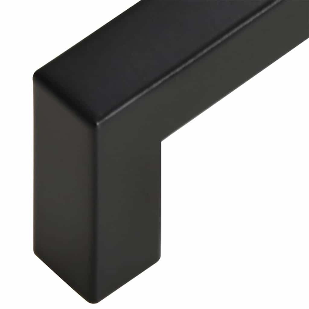 Cabinet Handles 10 pcs Black 128 mm Stainless Steel