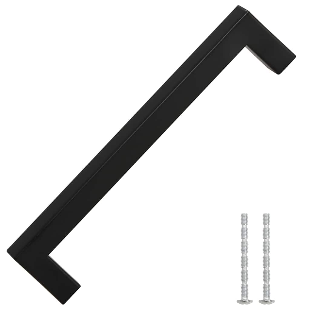 Cabinet Handles 10 pcs Black 160 mm Stainless Steel