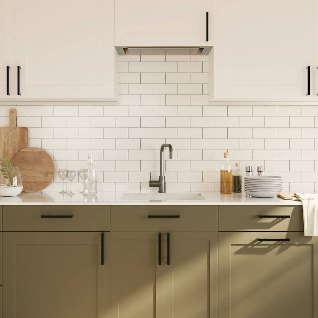 Cabinet Handles 10 pcs Black 160 mm Stainless Steel