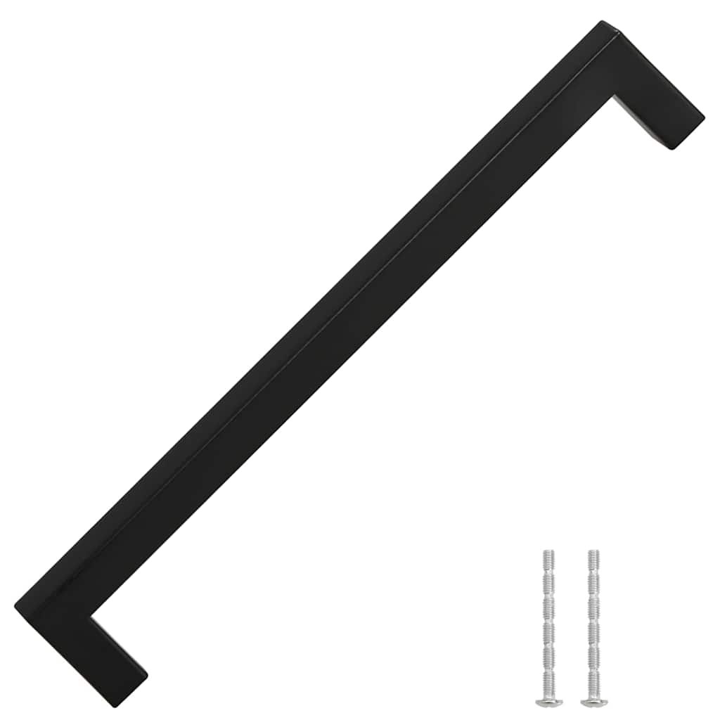 Cabinet Handles 5 pcs Black 224 mm Stainless Steel