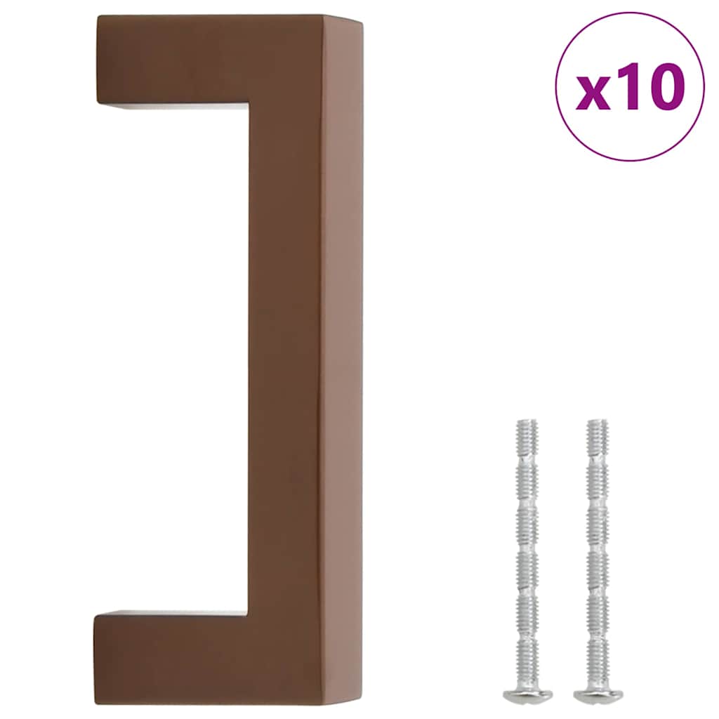 Cabinet Handles 10 pcs Bronze 96 mm Stainless Steel