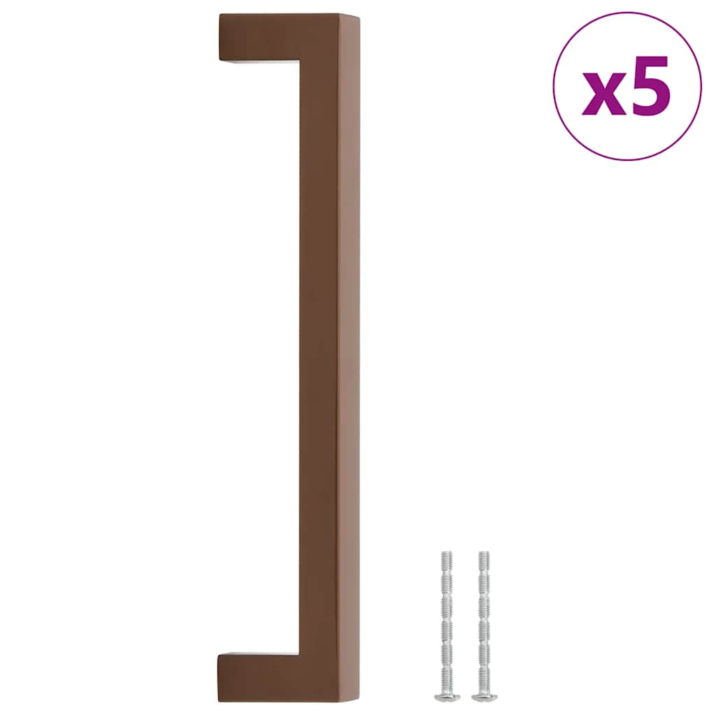 Cabinet Handles 5 pcs Bronze 192 mm Stainless Steel