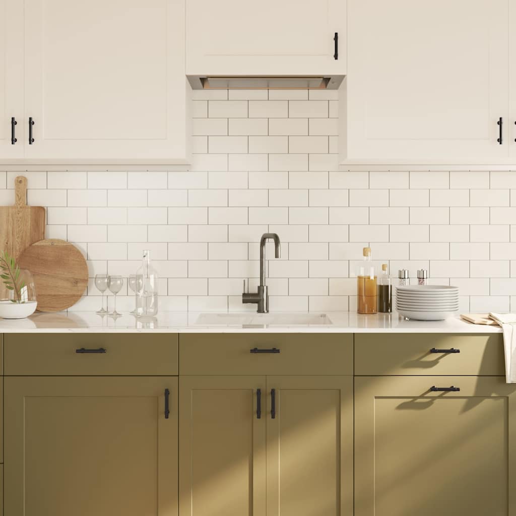 Cabinet Handles 10 pcs Black 96 mm Stainless Steel