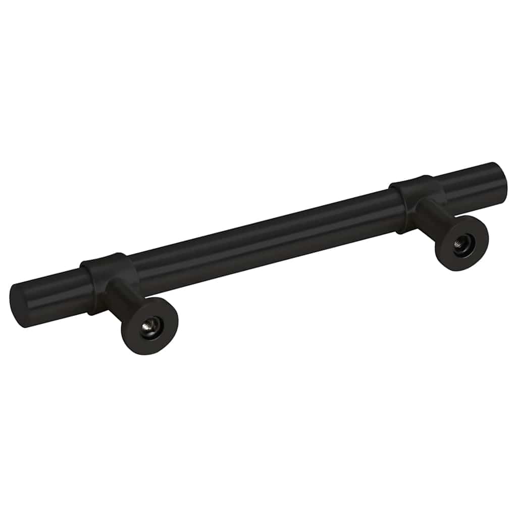 Cabinet Handles 10 pcs Black 96 mm Stainless Steel