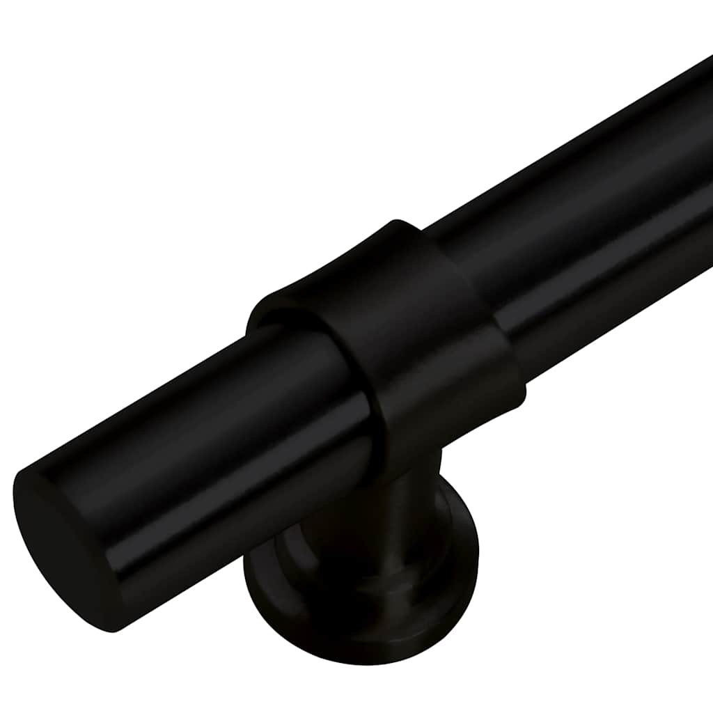 Cabinet Handles 10 pcs Black 128 mm Stainless Steel