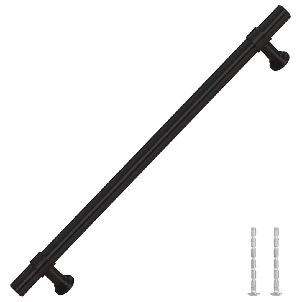 Cabinet Handles 5 pcs Black 192 mm Stainless Steel