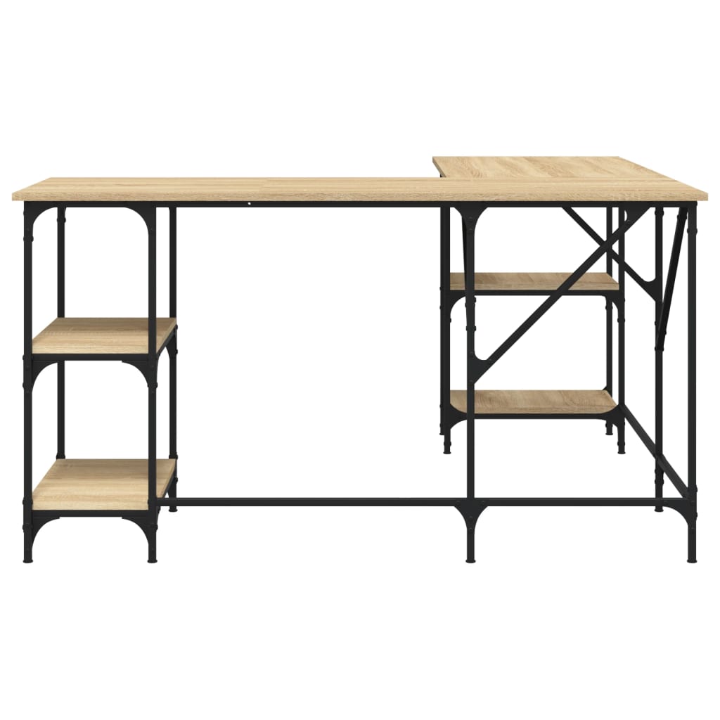 Desk Sonoma Oak 139x139x75 cm Engineered Wood