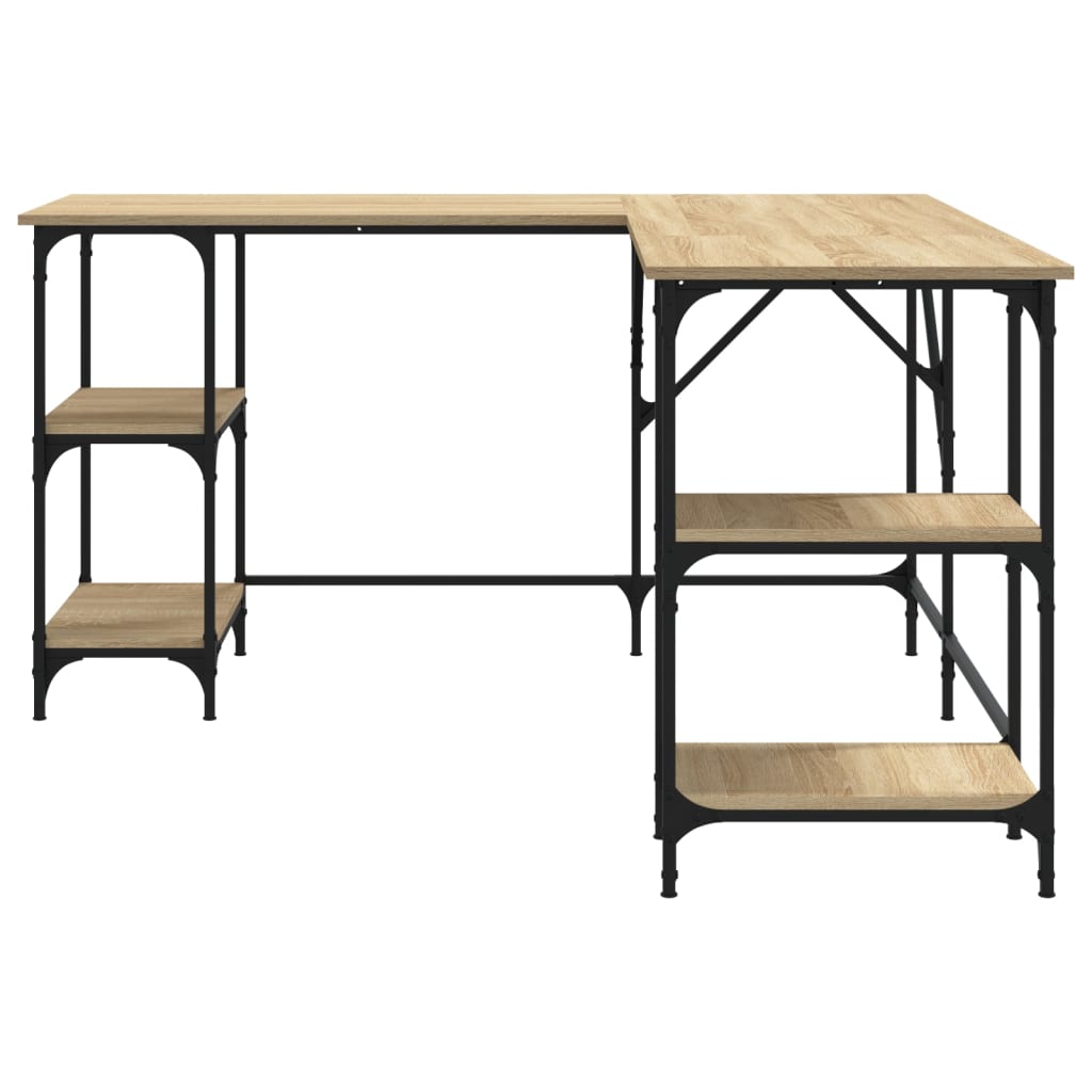 Desk Sonoma Oak 139x139x75 cm Engineered Wood