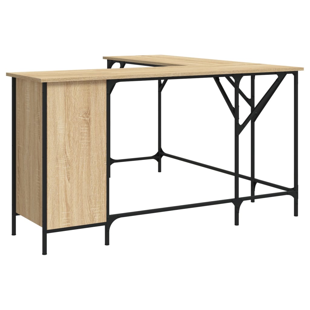 Desk Sonoma Oak 141x141x75 cm Engineered Wood