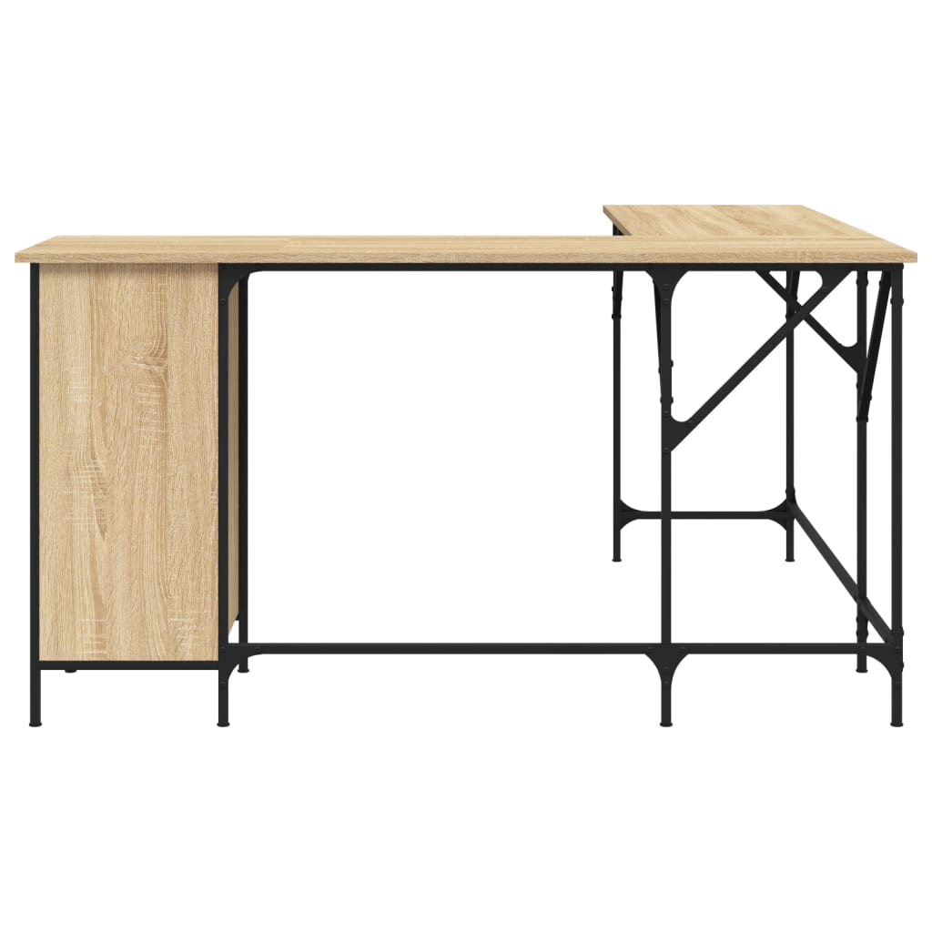 Desk Sonoma Oak 141x141x75 cm Engineered Wood